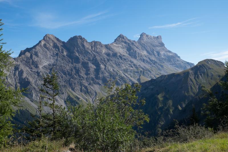 Massif des Diablerets et Tour d'Anzeinde, depuis le Châtelet