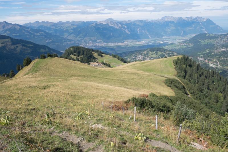 Alpage de Bovonne, butte de Gryon, et le Chablais