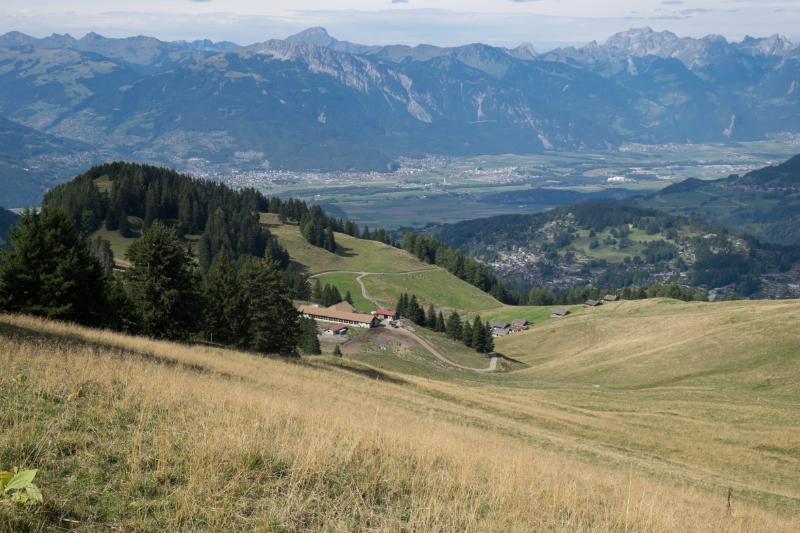 Alpage de Bovonne, butte de Gryon, et le Chablais