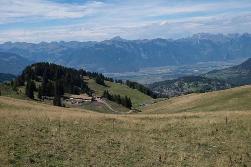 Alpage de Bovonne, butte de Gryon, et le Chablais